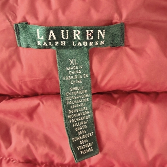 Ralph Lauren Quilted Down Puffer Zip Up High Neck Cinched Coat - Picture 4 of 10